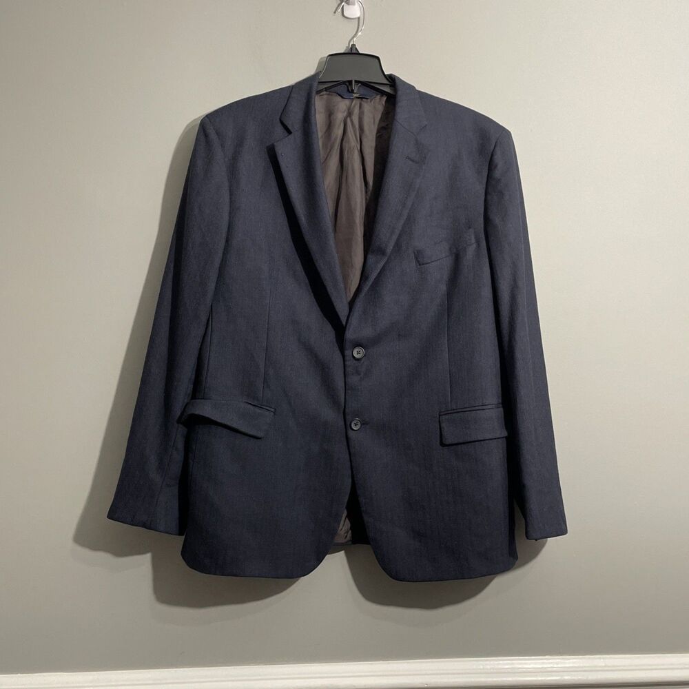 Brooks Brothers Men’s 46L Blue Blazer – Madison Fit Wool Blend Lined Suit Coat